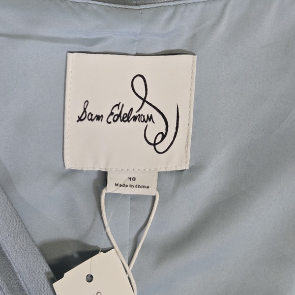 Sam Edelman Asymmetrical Blue Pleated Dress - Picture 6 of 12